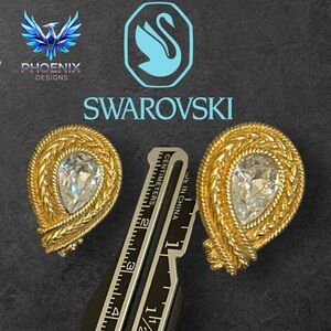 Swarovski Earrings Gold and Crystal